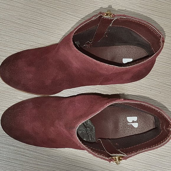 BP. 'Trolley' Ankle Bootie, Wine Suede, Womens Size 6 & 11 - Picture 8 of 10